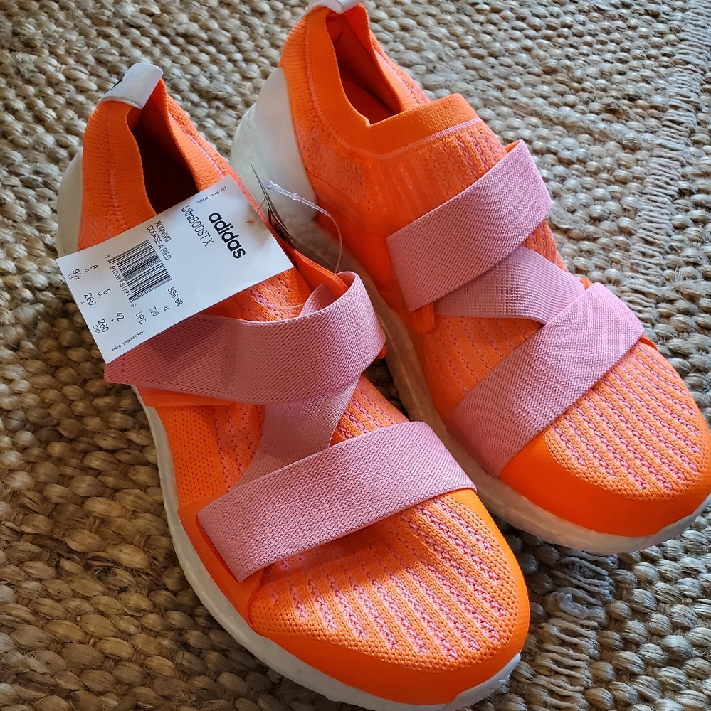 Adidas ultra boost x Stella McCartney orange ultra boost sneakers size 9 1/2